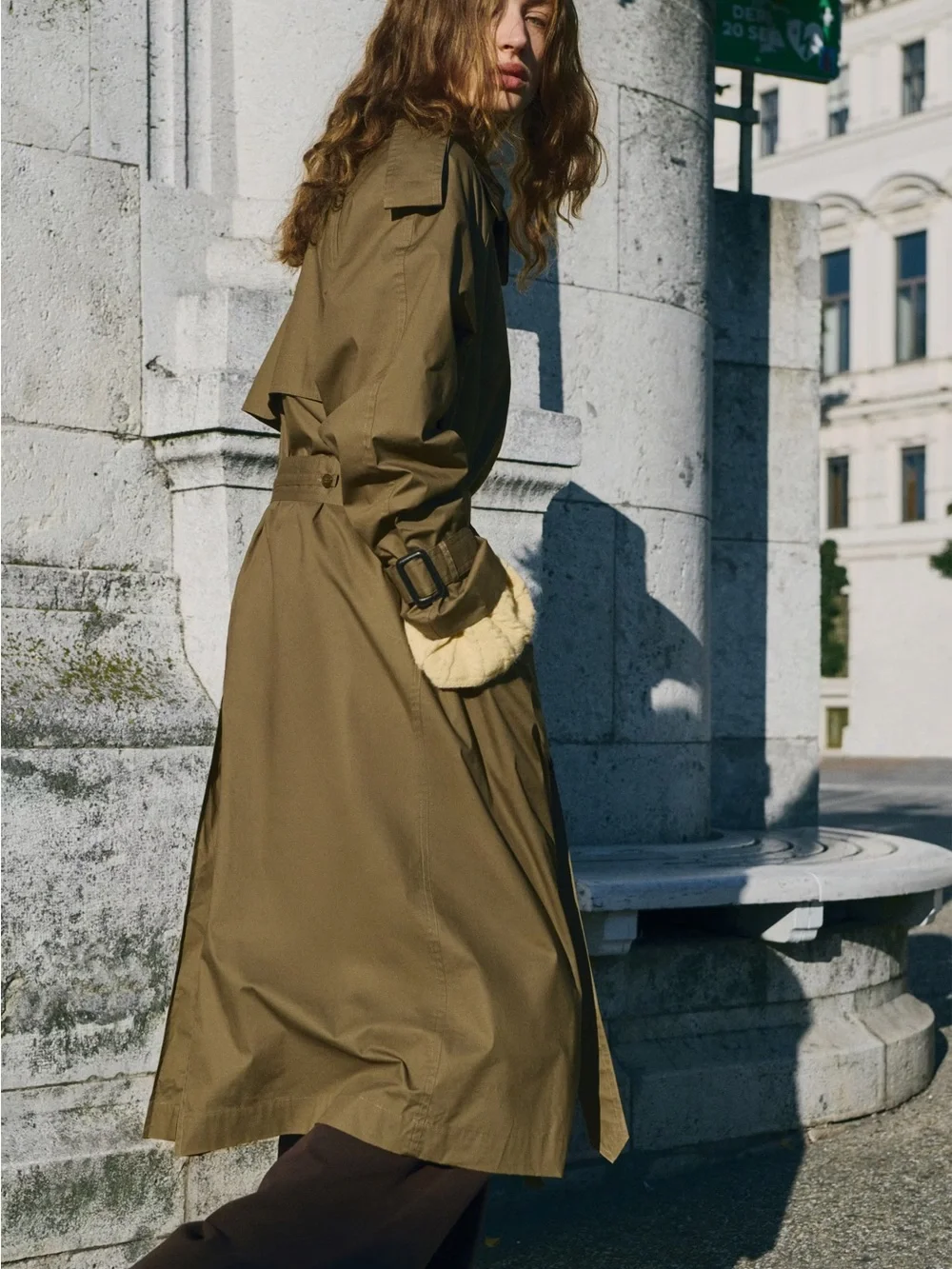 Mango Olive Trench Coat - Picture 1 of 4